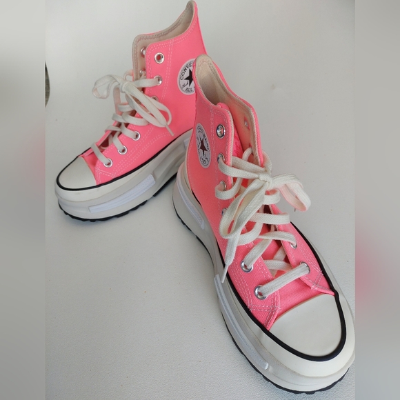 Converse Women's Run Star Legacy CX Hi Canvad Electric Blush High-Top Sneakers - Picture 1 of 6